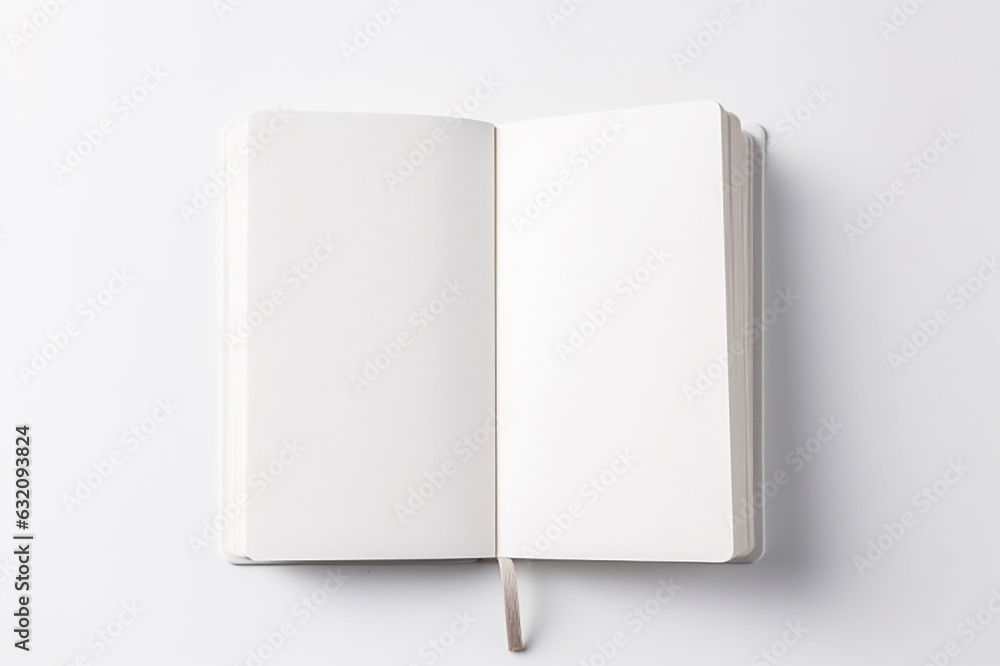 Blank notepad on a white background. layout for advertising Blank notepad on a white background. layout for advertising