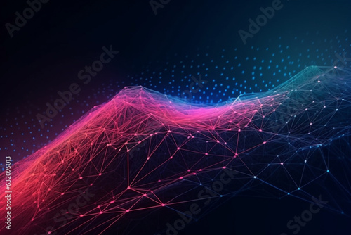 Abstract digital wallpaper background vector illustration or texture. Ai generated