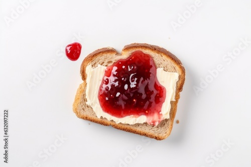 Toasted bread jam food. Generate Ai