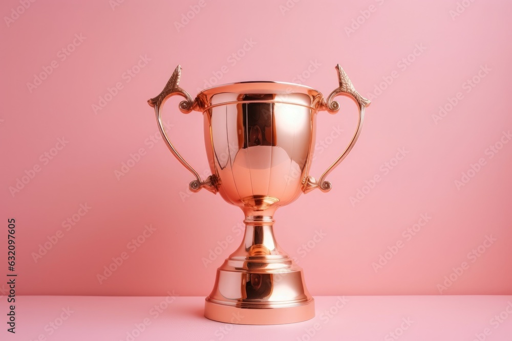 Fototapeta premium Trophy cup champion golden. Generate Ai