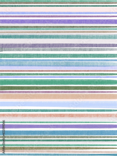 手描き水彩風のストライプ、手描きカラフルなマルチボーダーの背景イラスト、テクスチャのある縞模様のイラスト
