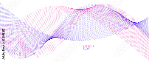 Smooth abstract background with arrays of flowing particles, light and soft vector design, luxury style illustration, motion wind effect.