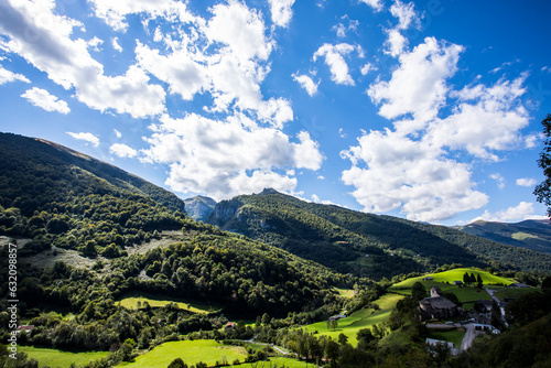 Summer landscape in the mountains of Navarra, Pyrenees, Spain photo