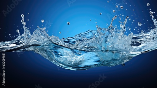 Water splash photograph  capturing the dynamic elegance and energy of liquid in motion  high speed.