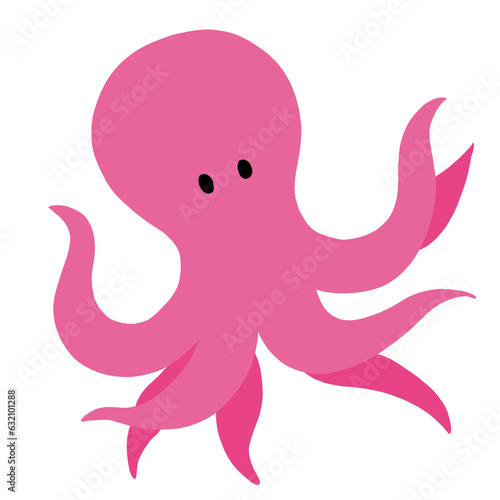 Octopus drawing for sea life element, aquarium decoration, summer beach vibe, diving activity, girl sticker, tattoo, decoration, social media post, fabric print, brand logo, animal icon, banner