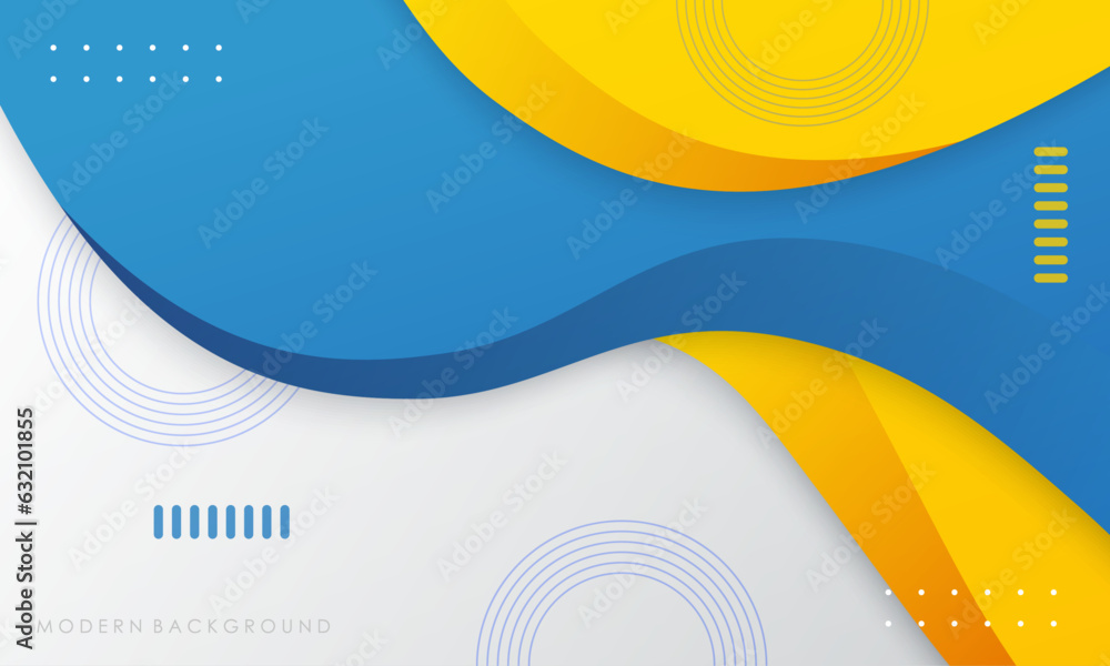 Abstract white background with blue and yellow gradients color modern ...