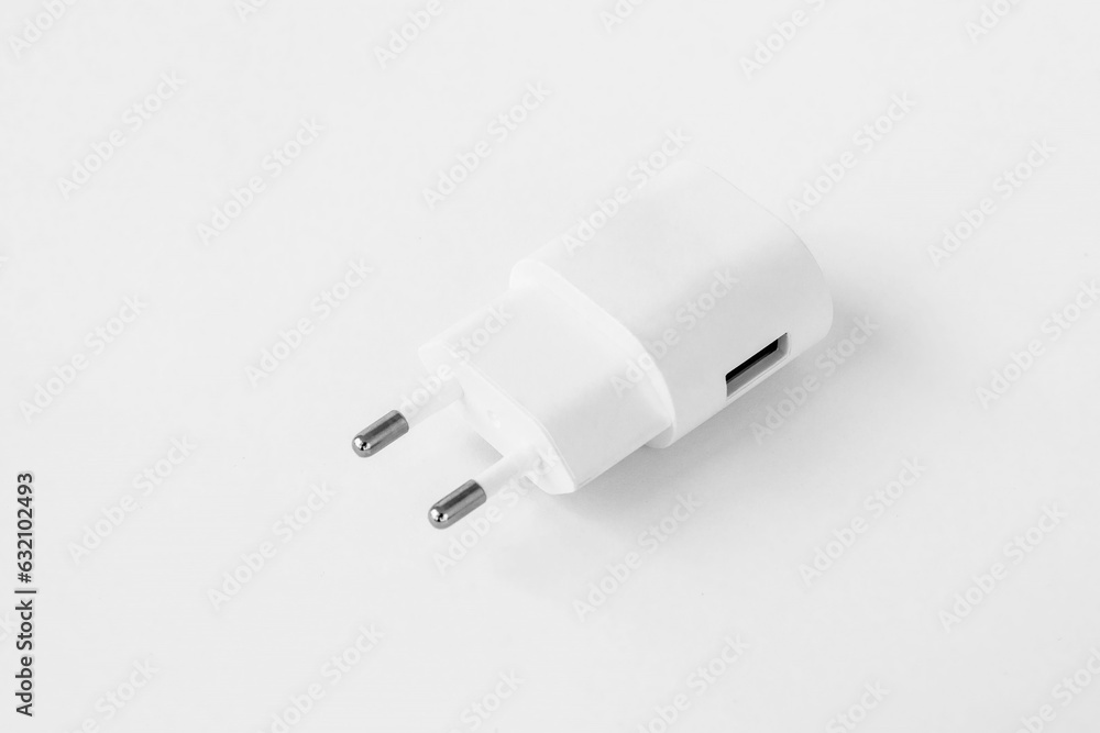 phone charger, usb port, on a white background phone charger, usb port, on a white background