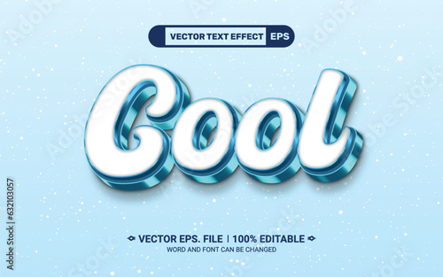 3d editable shiny and elegant style cool vector text effect