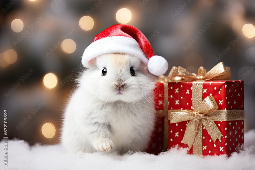 rabbit with gift box rabbit with gift box