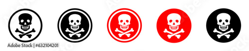 Skulls and crossbones. Pirate symbol. Vector graphic