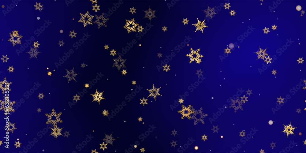 Gold Falling Snowflakes seamless pattern. Gold Falling Snowflakes seamless pattern.