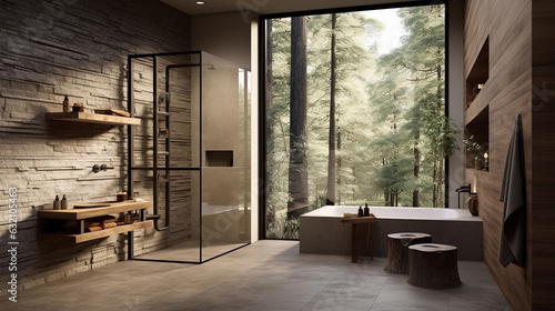minimalistic design walk shower are simplicity  functionality  and clean lines with a focus on natural materials and subdued colors