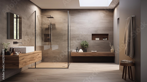 minimalistic design walk shower are simplicity  functionality  and clean lines with a focus on natural materials and subdued colors