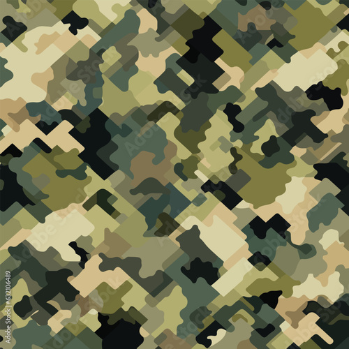 Texture military camouflage seamless pattern