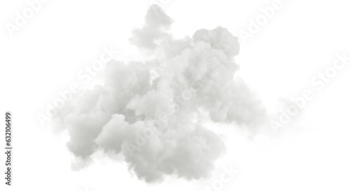 Smooth white clouds atmosphere cutout on transparent backgrounds 3d render png