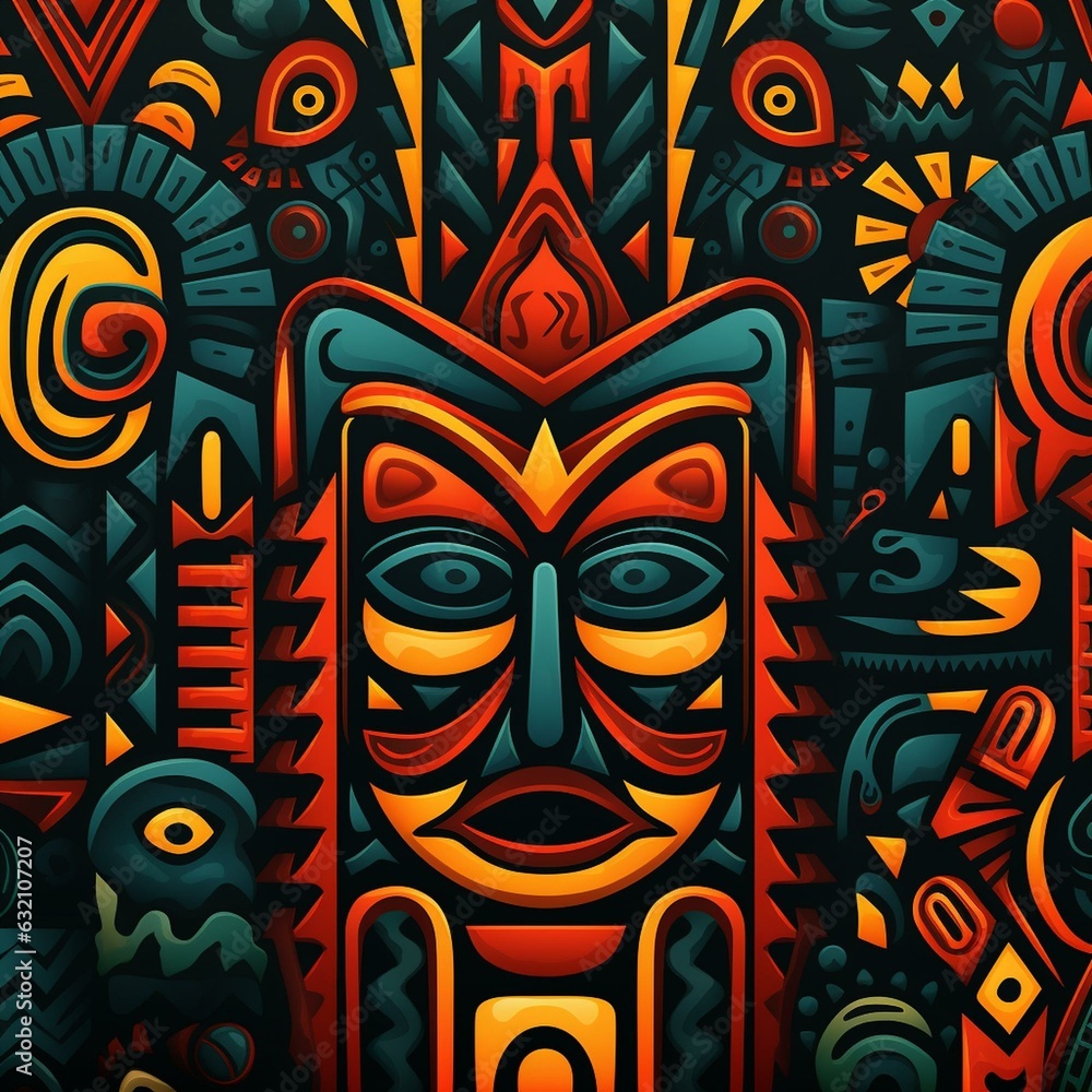 Fototapeta premium adbstract tribal african pattern wallpaper background