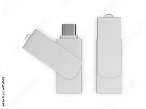 Fényképezés Blank C type pen drive with paper box packaging for promotional branding