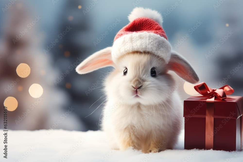 rabbit with gift box rabbit with gift box