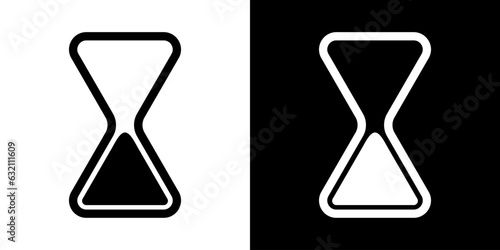 Sand clock vector icon. Hourglass icon. Sandglass vector illustration.