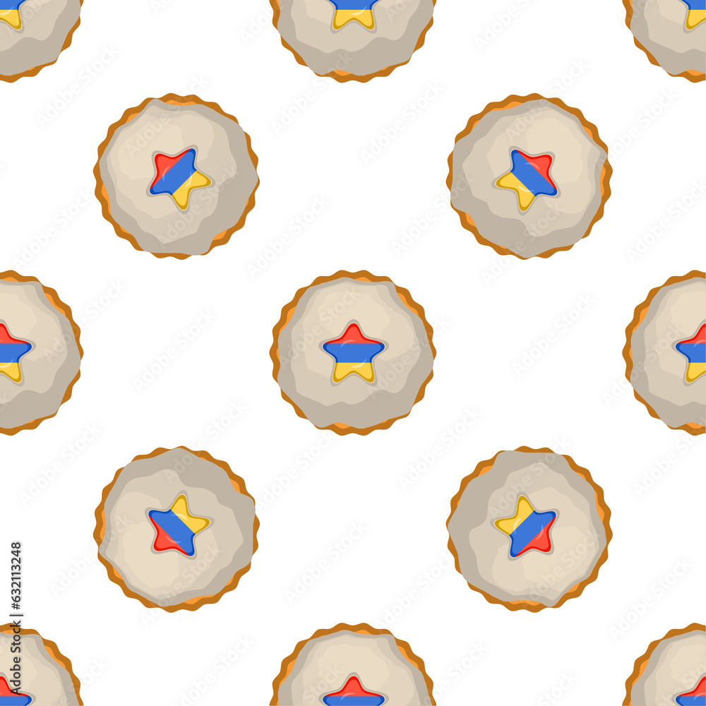 Pattern cookie with flag country Armenia in tasty biscuit Pattern cookie with flag country Armenia in tasty biscuit