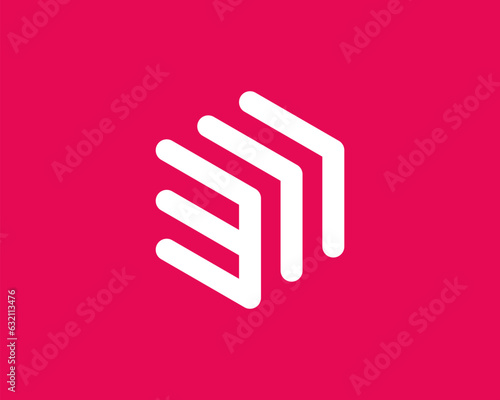 Number 3 logo icon design template elements