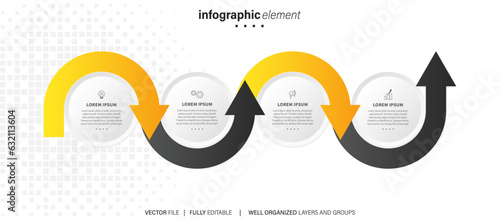 Presentation business infographic template vector.
