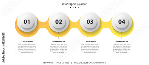 Presentation business infographic template vector.
