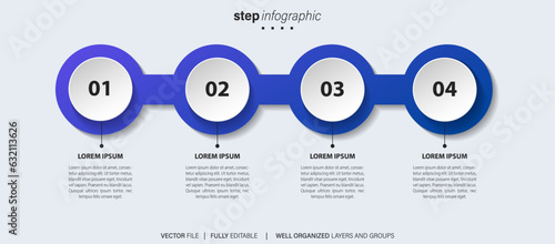 Presentation business infographic template vector.
