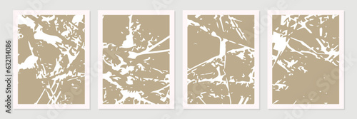 Set of abstract organic shapes, lines and textures in white on neutral nude and beige background.