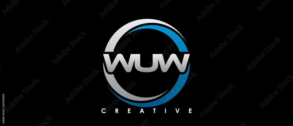 WUW Letter Initial Logo Design Template Vector Illustration WUW Letter Initial Logo Design Template Vector Illustration
