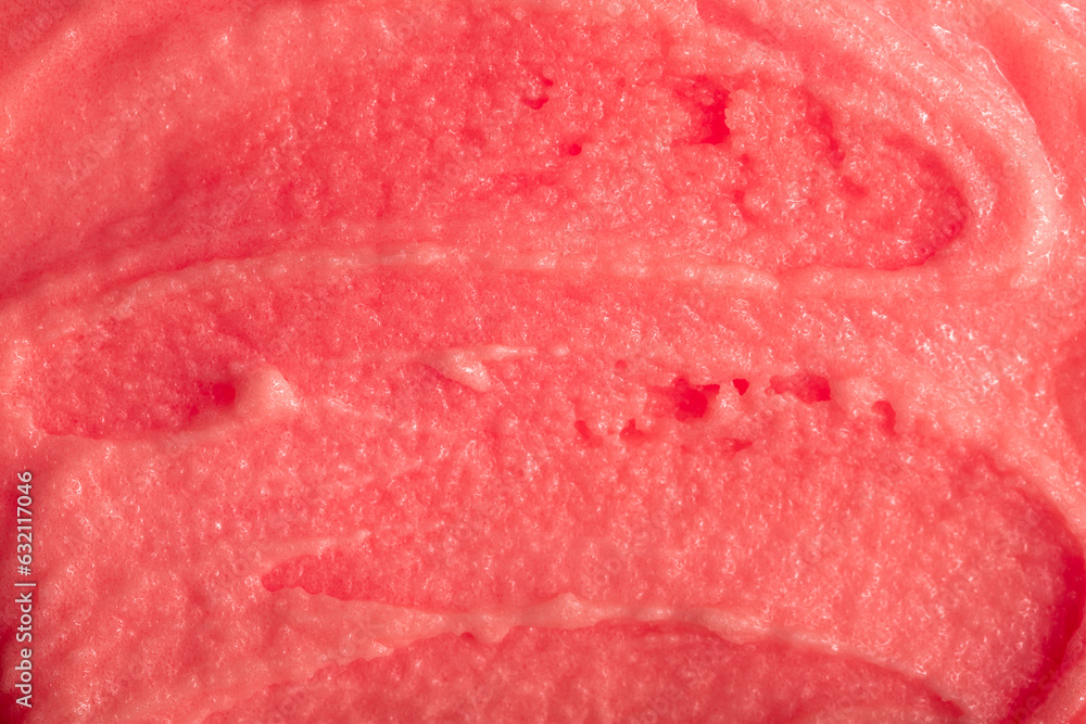 Berry yoghurt ice cream. Smoothies from fresh fruits and berries. Ice cream texture. Delicious sweet dessert close-up as a background. Berry yoghurt ice cream. Smoothies from fresh fruits and berries. Ice cream texture. Delicious sweet dessert close-up as a background.
