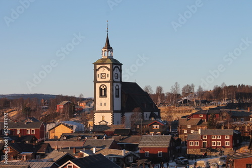 Wallpaper Mural View of town Røros Torontodigital.ca