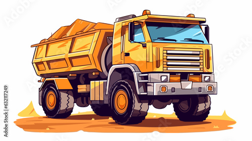 Truck drawing on white background vector