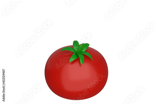red tomato isolated on white, food, fresh, fruit, green, healthy, illustration