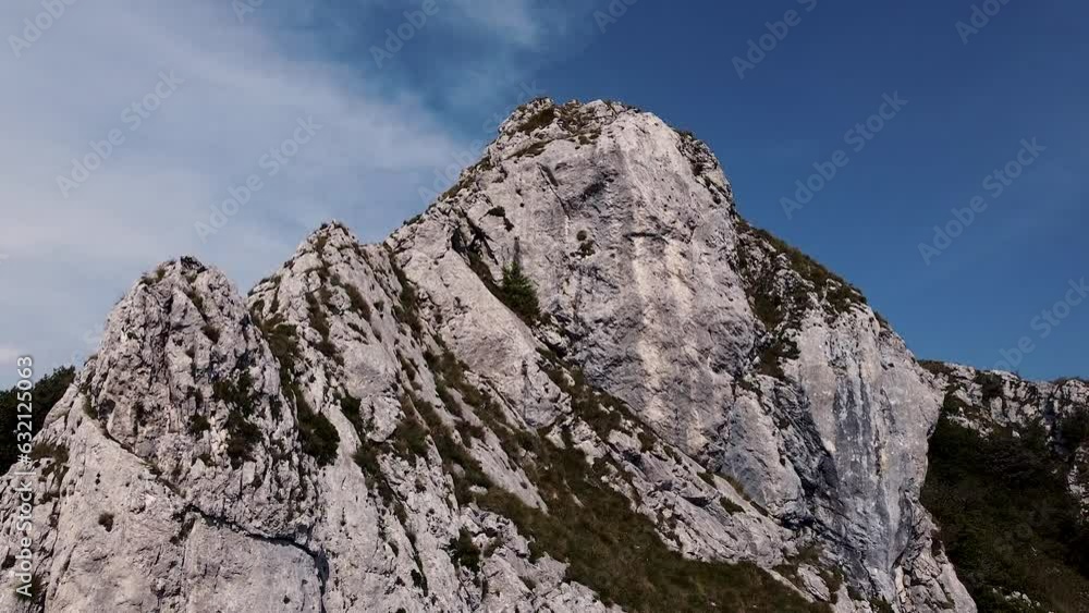 Drone view of Canzo's Horns Rocky Peak aka Corni di Canzo in Lake Como Italy Drone view of Canzo's Horns Rocky Peak aka Corni di Canzo in Lake Como Italy