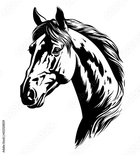 Fototapeta Naklejka Na Ścianę i Meble -  Horse head illustration design 