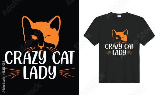 Cute Cat Lover vintage typography editable Print Ready Custom Vector T Shirt Design. Cats Best Gift, Best Cat Animal, Pet, Clothe, Tee, Print Graphic.  