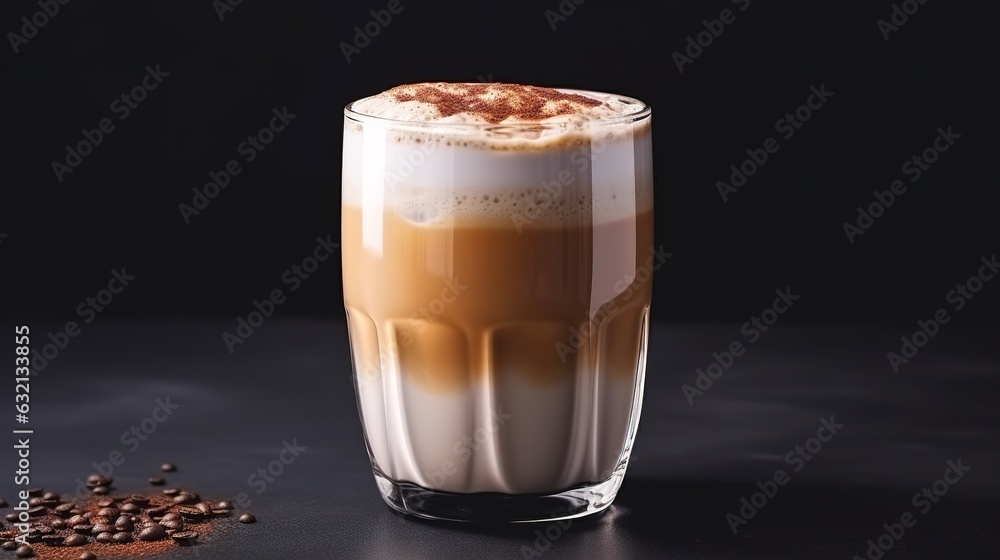 coffee in glass on dark background coffee in glass on dark background