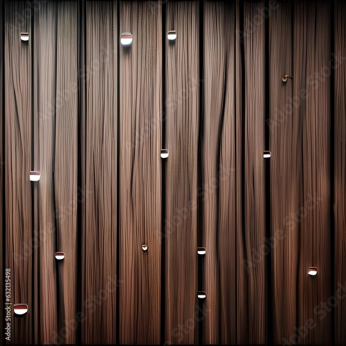 Empty wooden deck table with water droplets