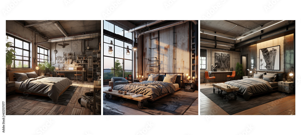 Snapshot of Luxury High End Industrial Apartment Guest Room