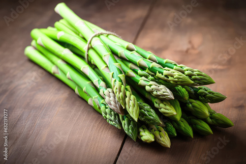 Green Asparagus Closeup On White Background
