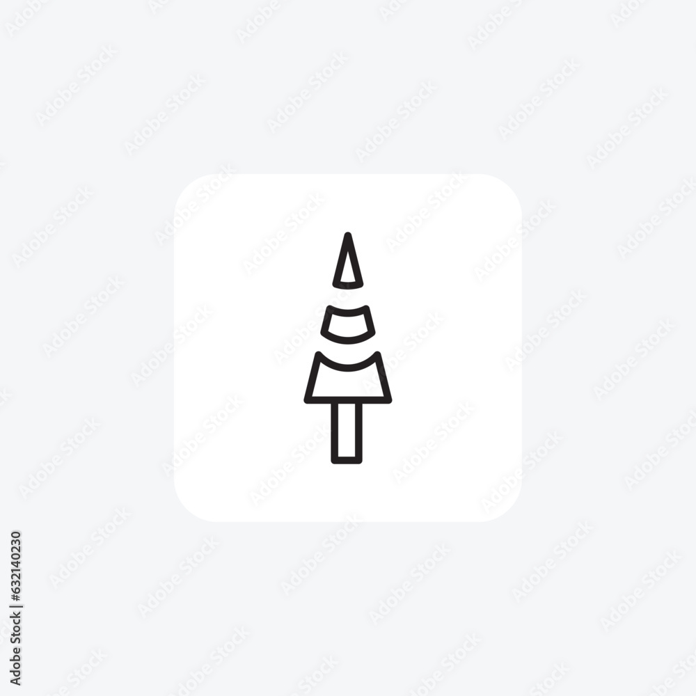 Fototapeta premium Rustic Woodland Christmas Tree icon