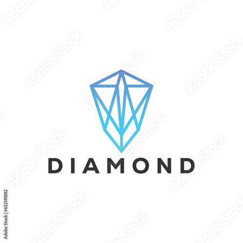 emerald diamond logo vector icon illustration
