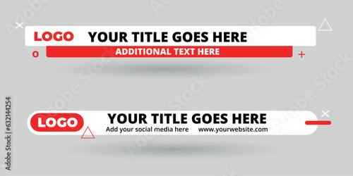 Abstract geometric lower third banner template design vector illustration