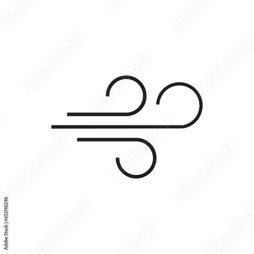 Wind icon vector  on a white background
