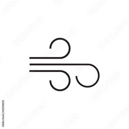 Wind icon vector  on a white background