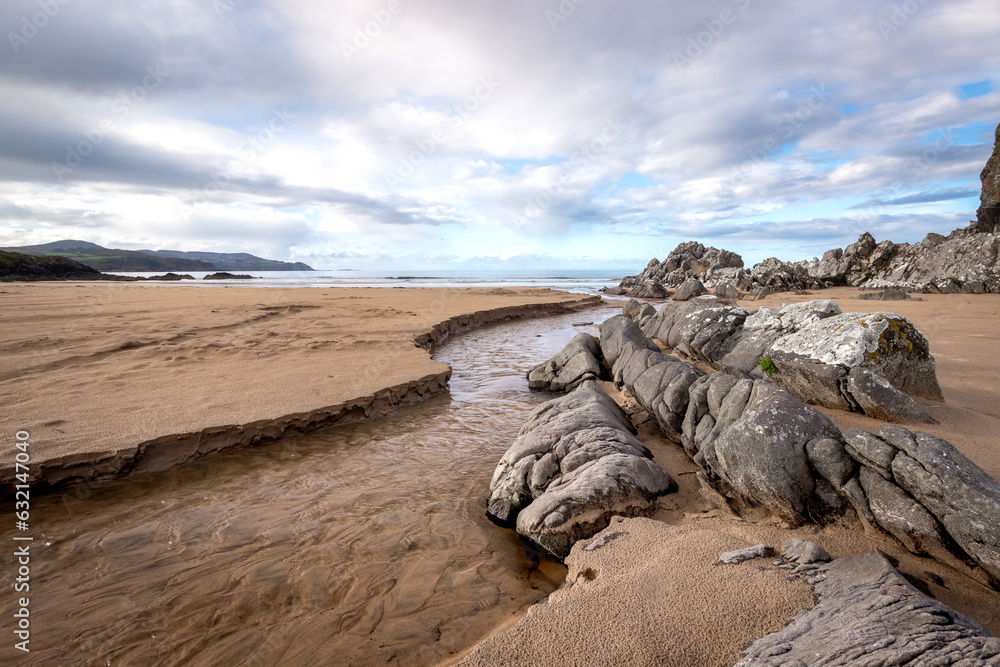 Seascape. Rocky beach in Malin Well. Donegal. Ireland. Seascape. Rocky beach in Malin Well. Donegal. Ireland.