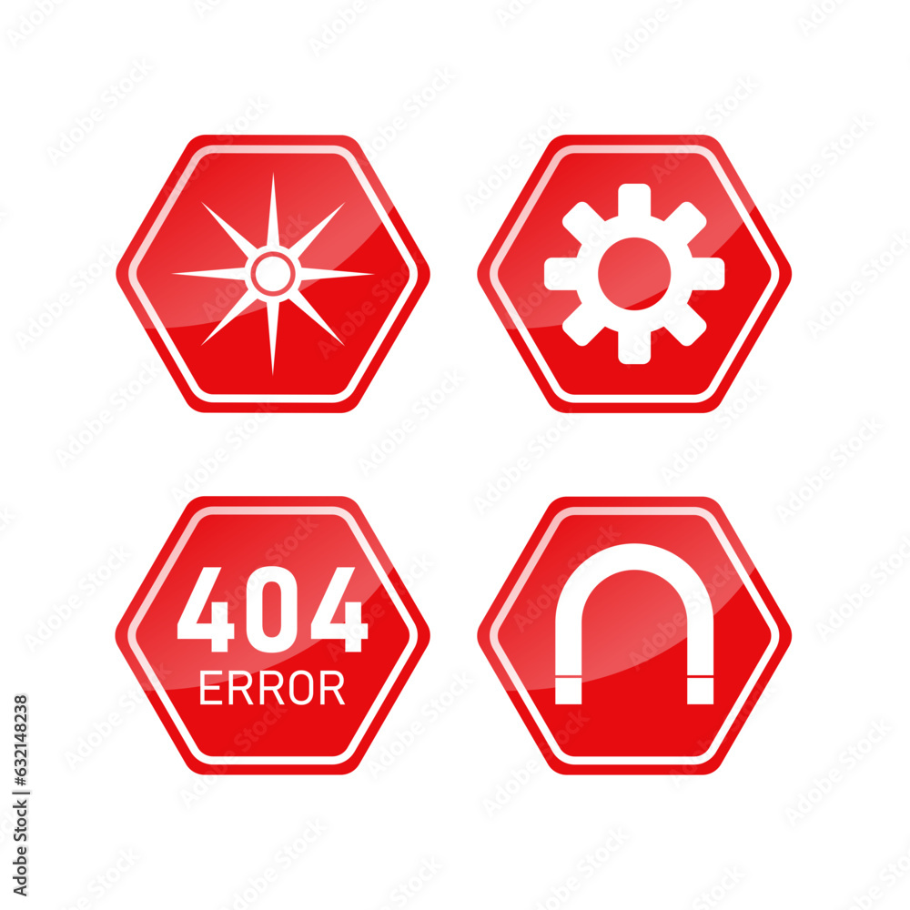 Set Element Warning Sign Set Element Warning Sign