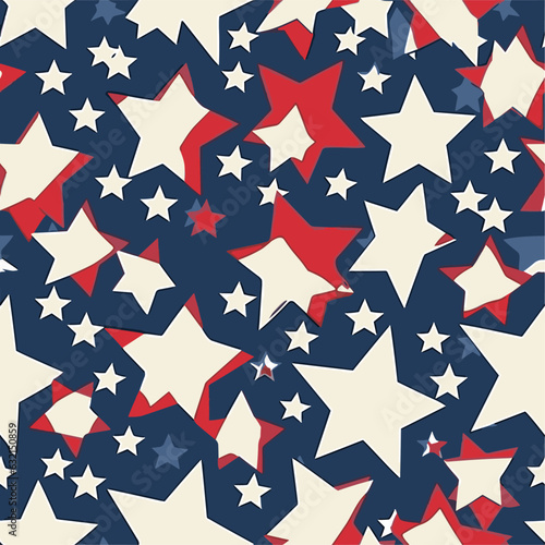 Seamless Colorful USA Pattern. Seamless pattern of USA in colorful style. Add color to your digital project with our pattern!