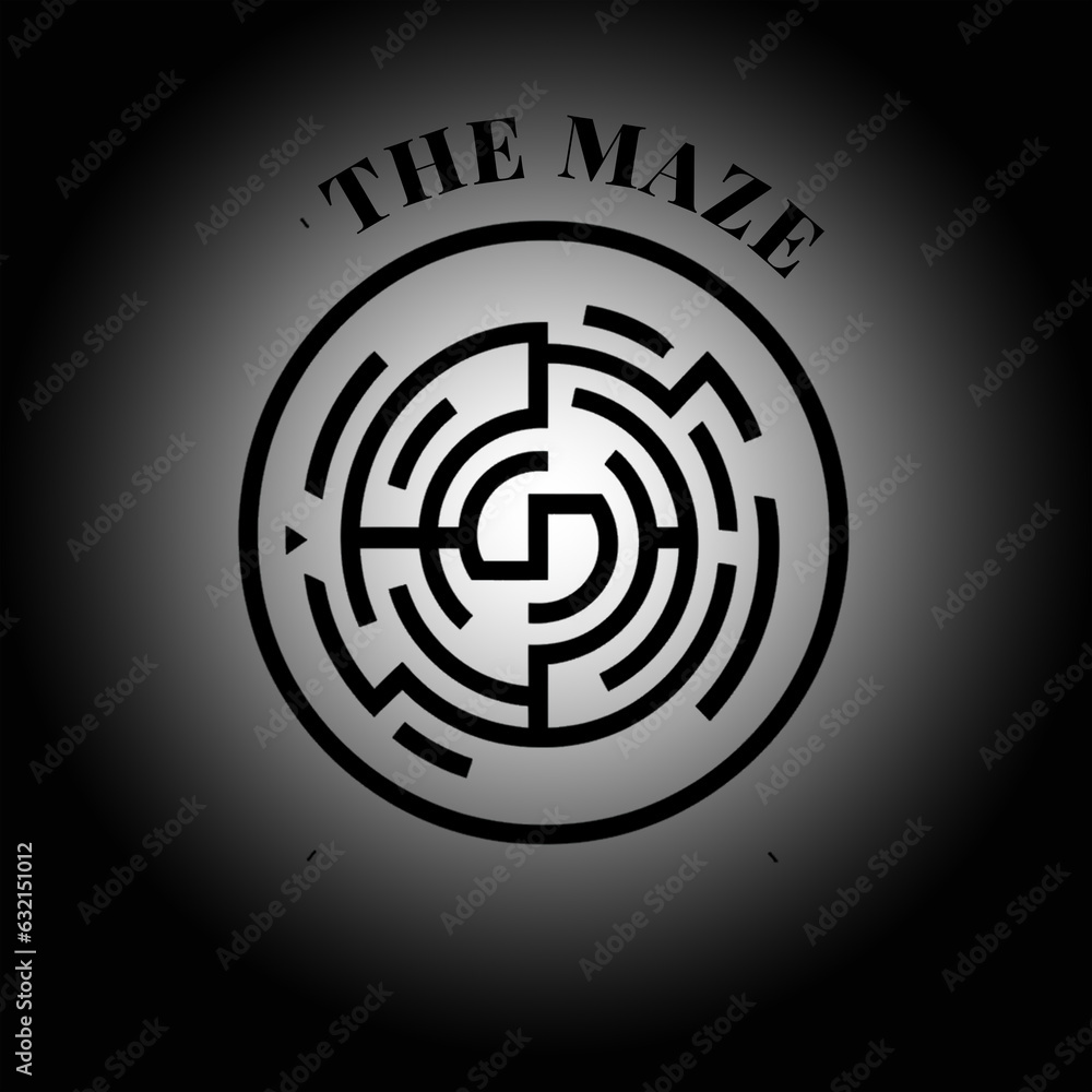 MAZE logo vector design element black white MAZE logo vector design element black white
